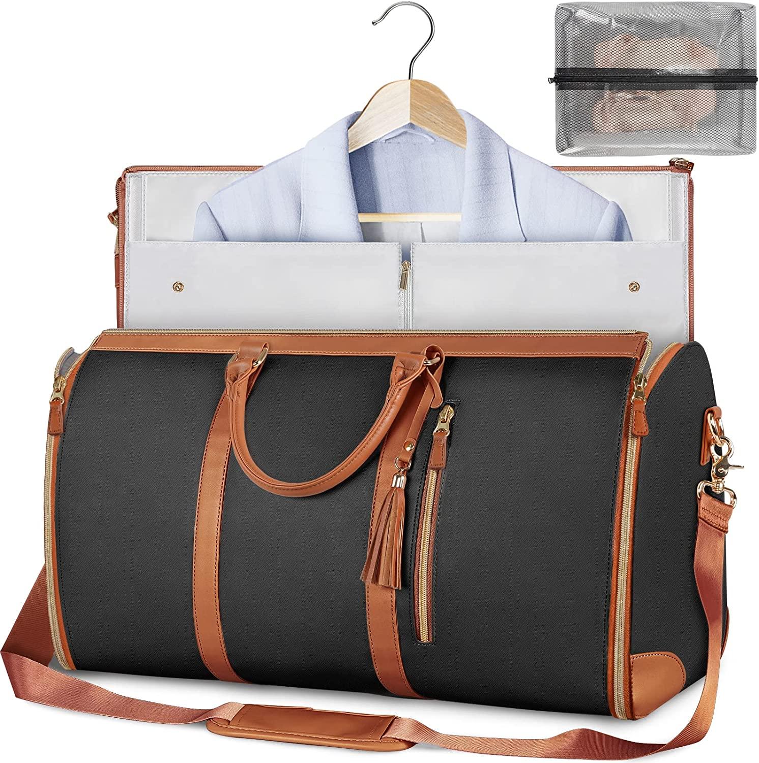 Foldable PU Leather Storage Bag with Zipper Closure | Spacious Design for Organizing Formal Wear