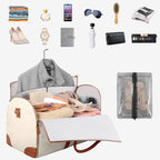 Foldable PU Leather Storage Bag with Zipper Closure | Spacious Design for Organizing Formal Wear