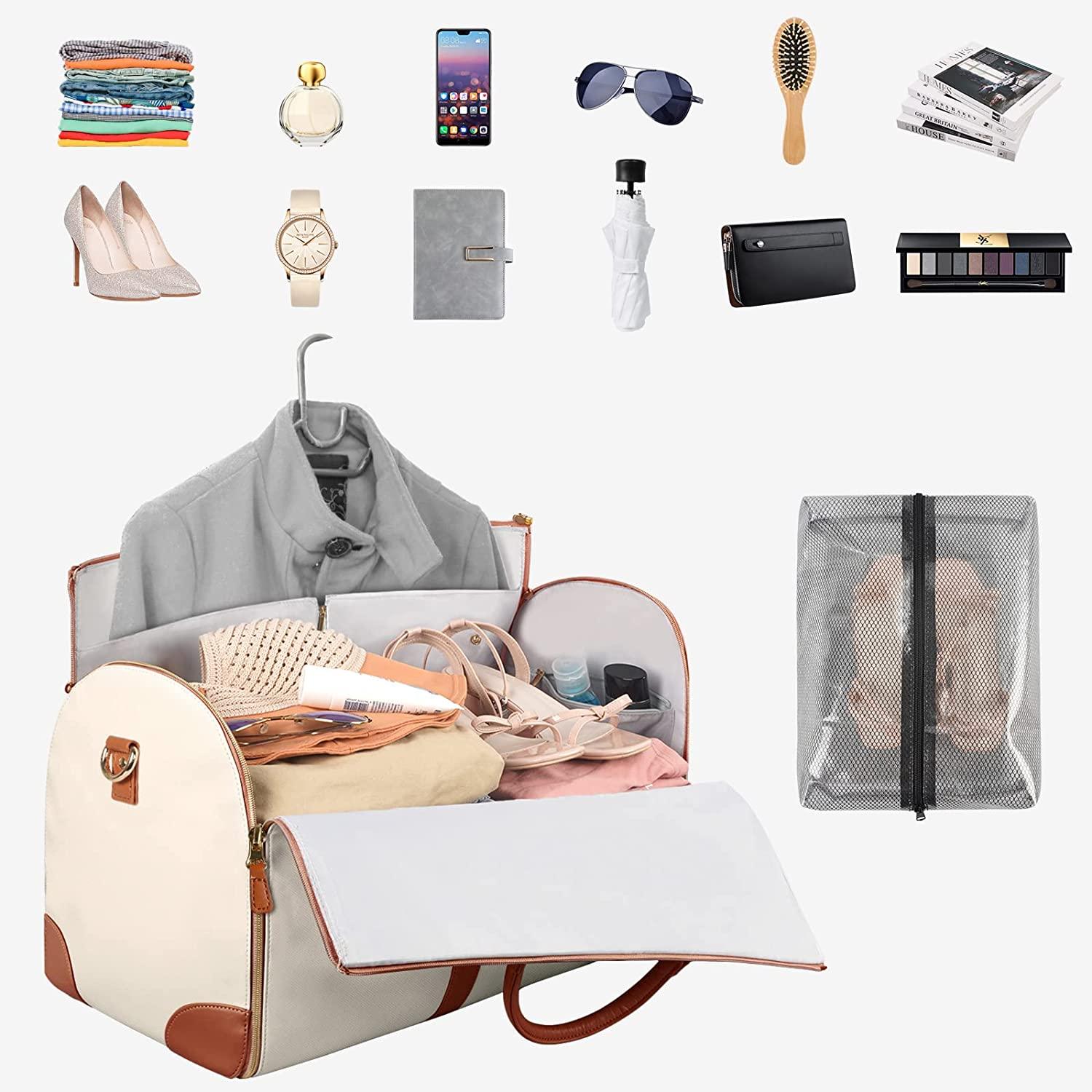 Foldable PU Leather Storage Bag with Zipper Closure | Spacious Design for Organizing Formal Wear