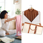 Foldable PU Leather Storage Bag with Zipper Closure | Spacious Design for Organizing Formal Wear