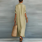 Women's Relaxed Fit Button-Down Dress – Summer Sundress for...