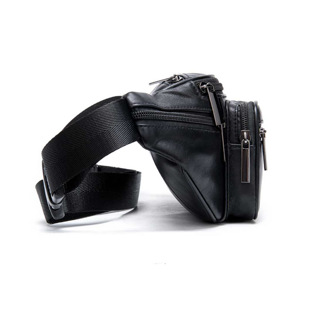 Genuine Leather | Men's Crossbody Bag with Multiple Compartments | Adjustable Strap for Versatile Carrying