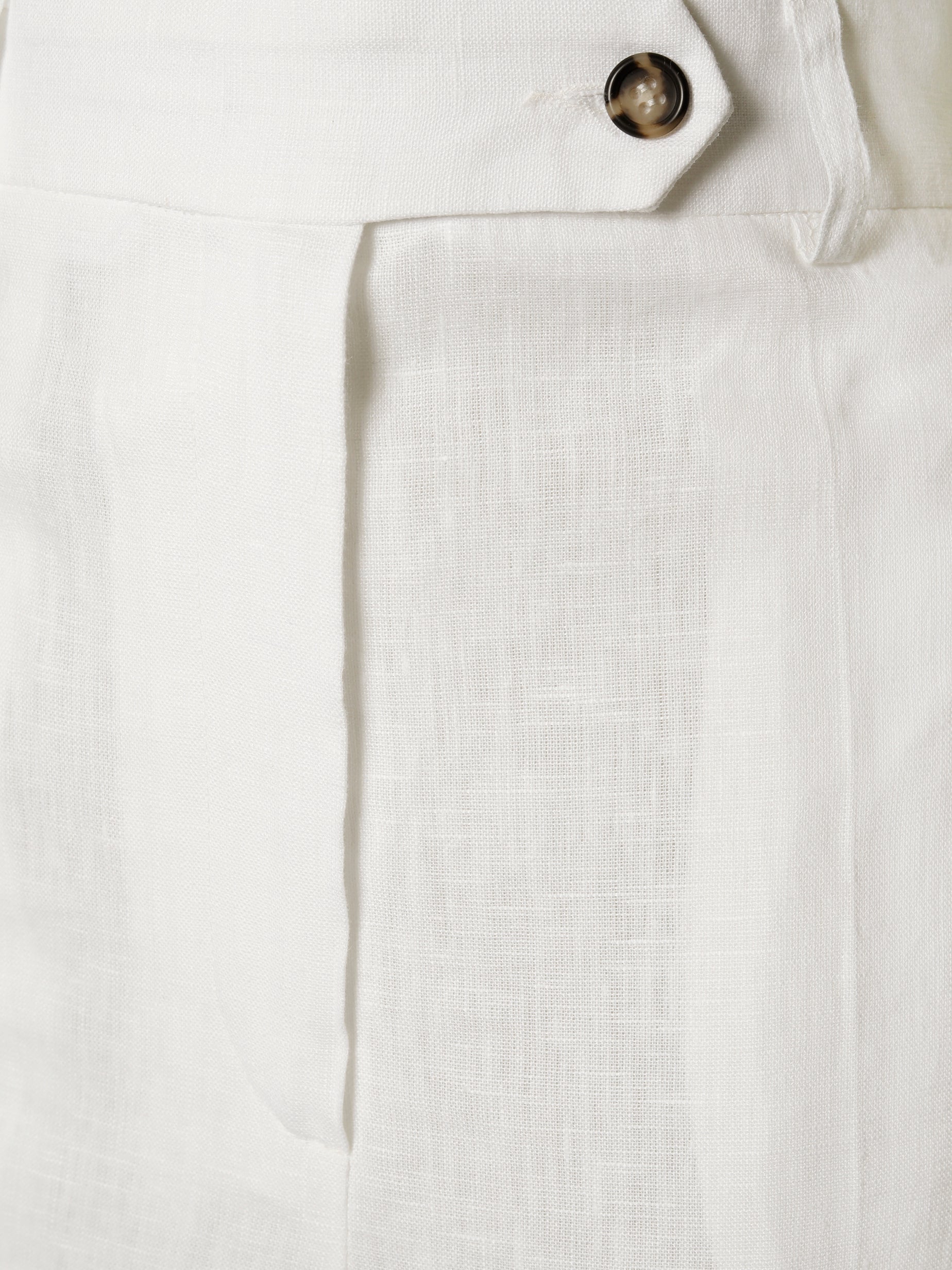 Gisella | Women's White Linen Pants with High Waist & Pressed Pleats | Stylish Comfort for Effortless Elegance