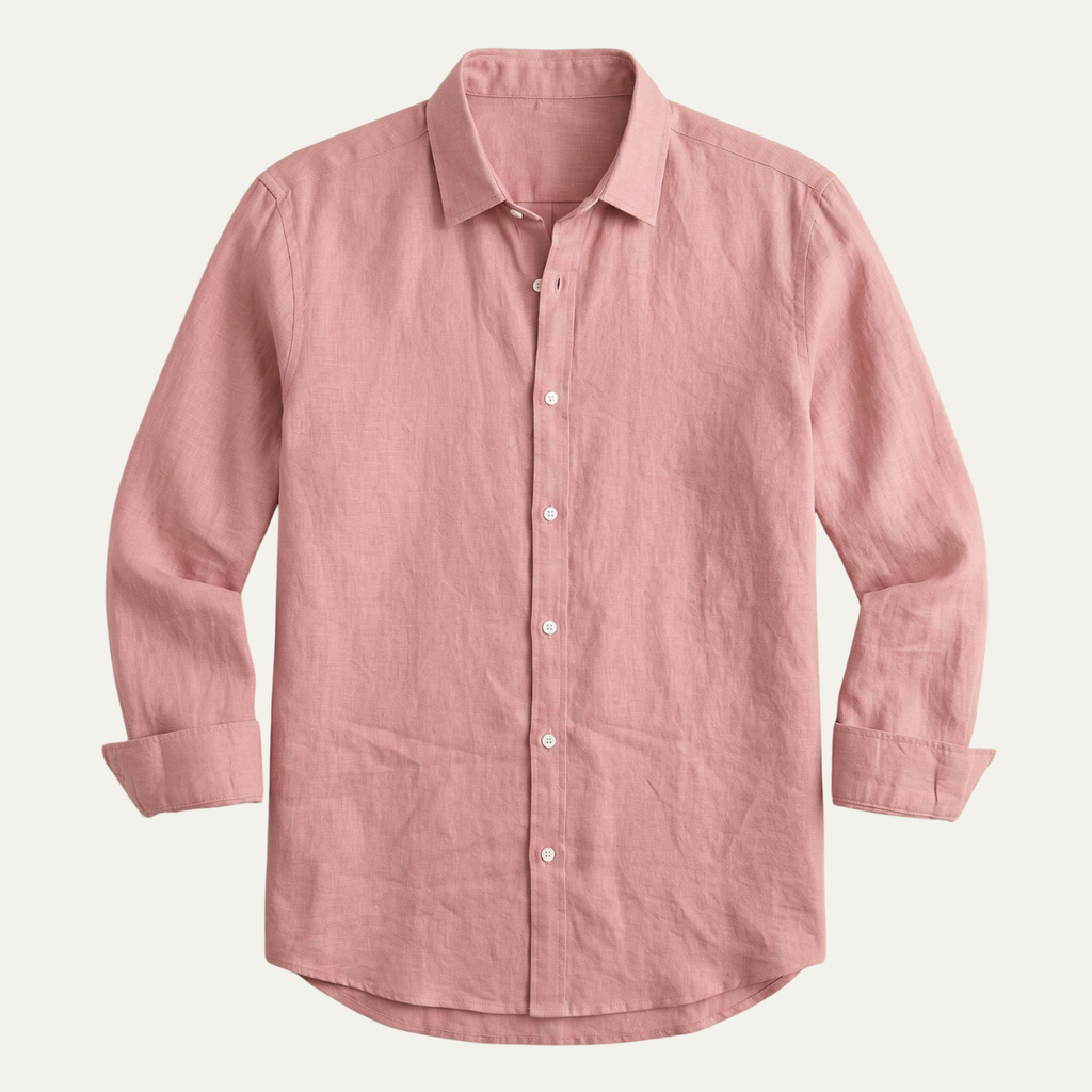 Glenpark Ridge | Men's Linen Casual Button-Up Shirt with Breathable Comfort | Relaxed Fit for Everyday Style