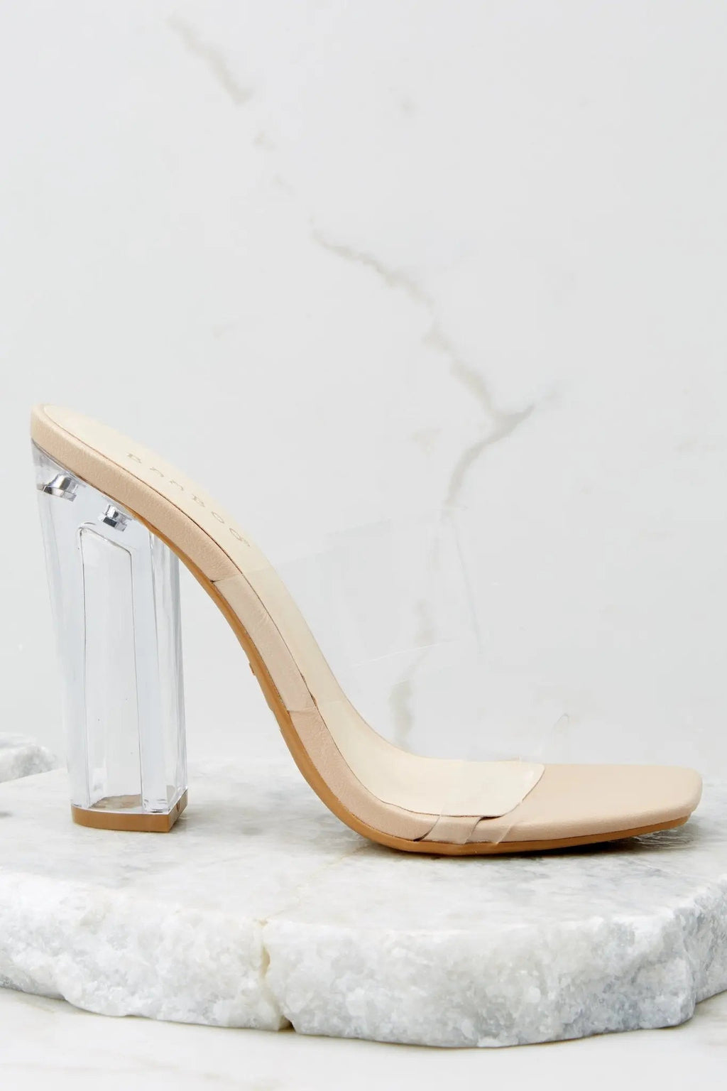 Women's Grand Entrance Nude Matte And Clear Heels | Non-skid sole 2