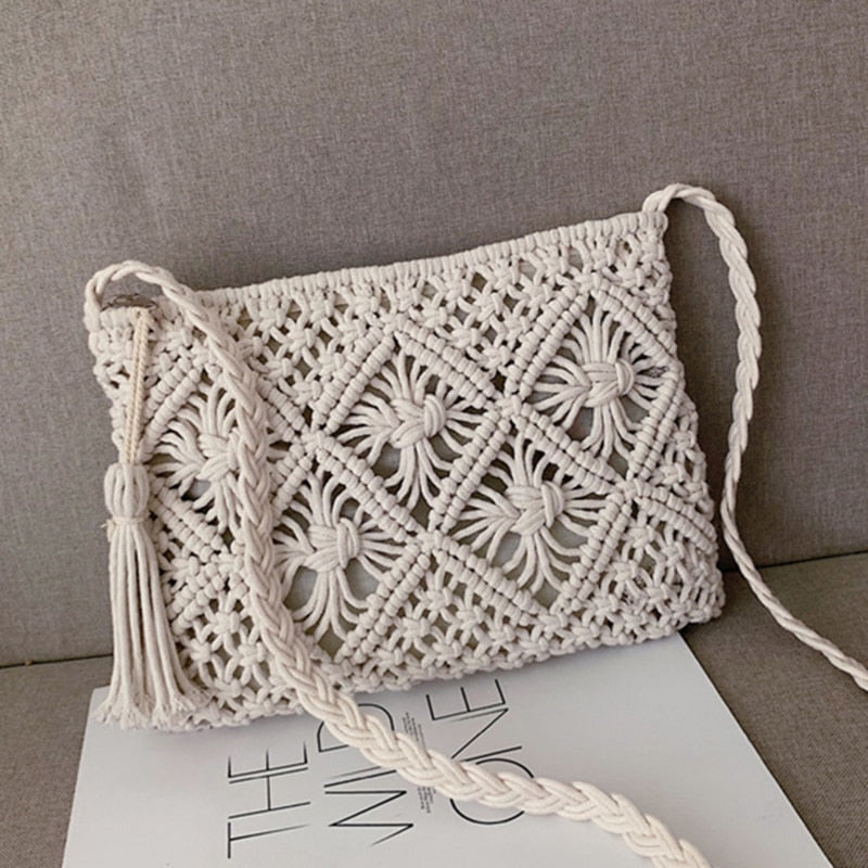 Gwen Collection | Woven Shoulder Bag with Trendy Boho Design | Stylish Accessory for Women