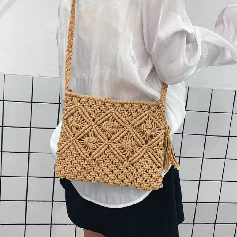 Gwen Collection | Woven Shoulder Bag with Trendy Boho Design | Stylish Accessory for Women