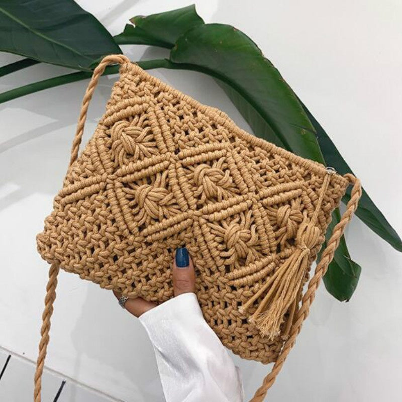 Gwen Collection | Woven Shoulder Bag with Trendy Boho Design | Stylish Accessory for Women