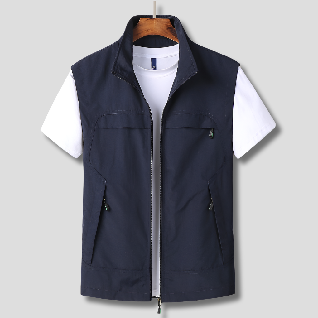 Navy Blue quick-dry breathable athletic vest