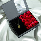 Love Letter Necklace dozen roses gift box