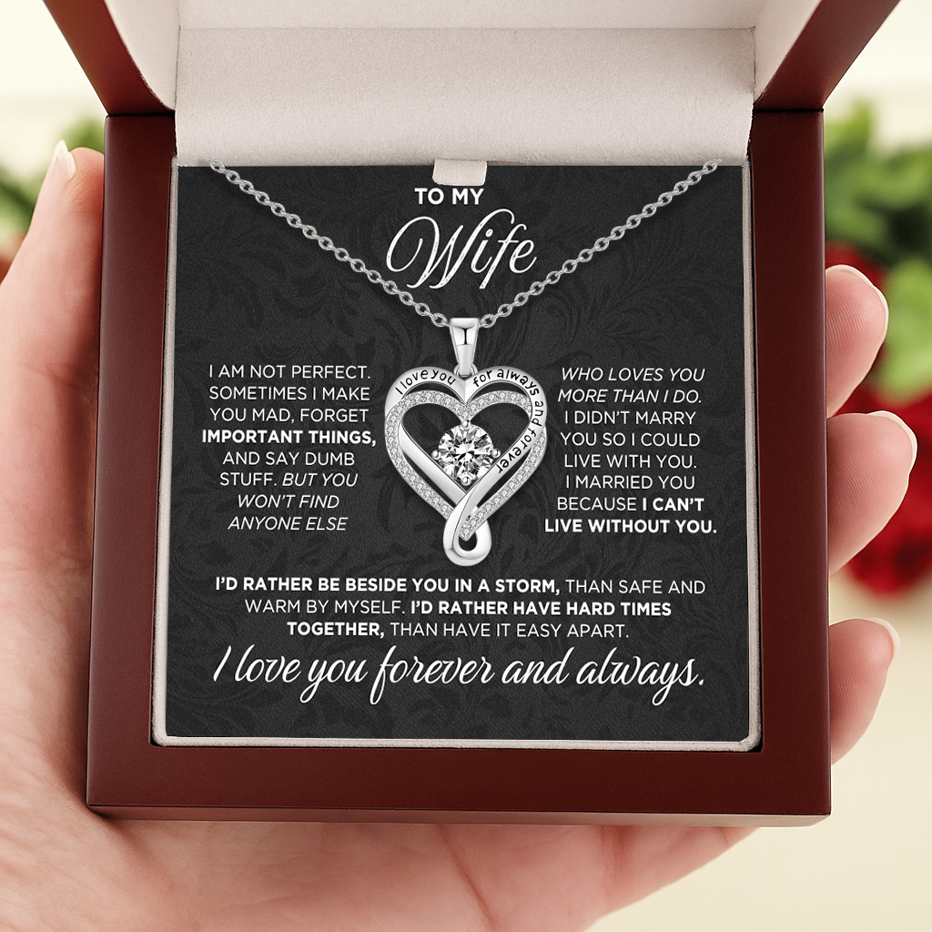 Forever & Always Two Hearts Infinity Necklace