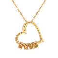 Gold heart name necklace