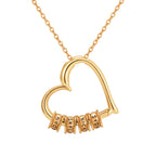 Gold heart name necklace