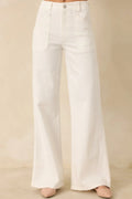 Women's Hazy Days White Wide Leg Jeans | 59% Cotton 0