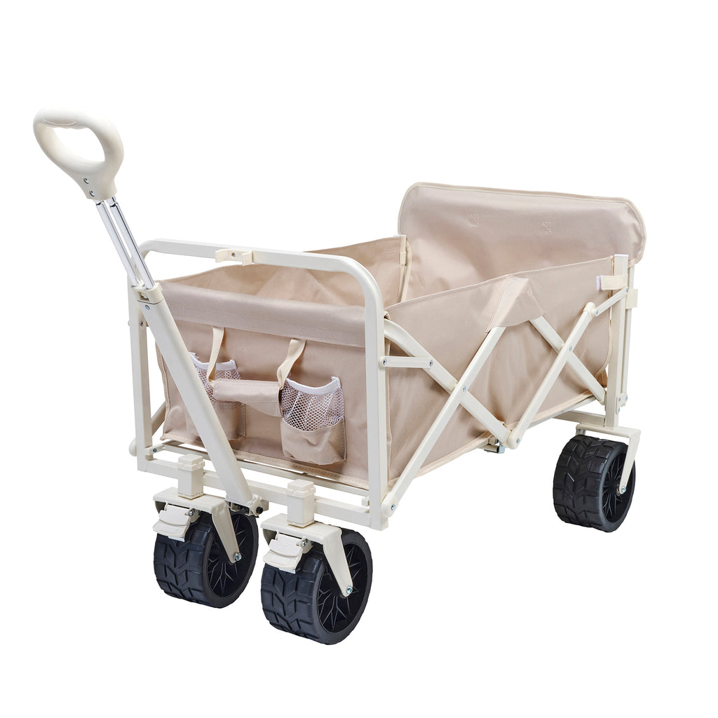 Heavy-Duty Beach Wagon for Sand with Durable PVC Wheels | Convenient Folding Design for Easy Transport