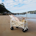 Heavy-Duty Beach Wagon for Sand with Durable PVC Wheels | Convenient Folding Design for Easy Transport