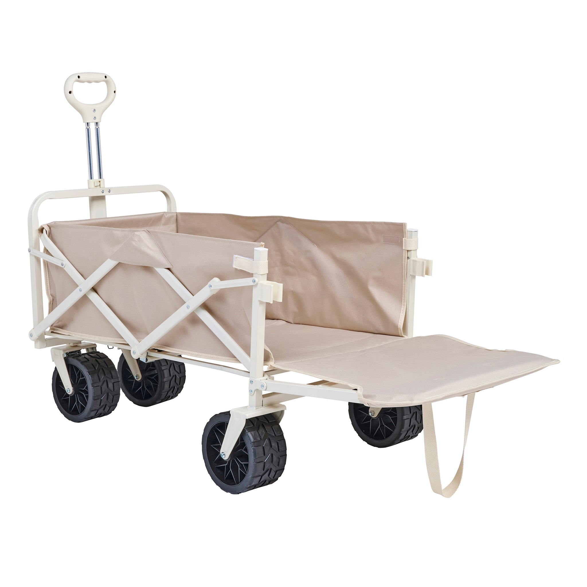 Heavy-Duty Beach Wagon for Sand with Durable PVC Wheels | Convenient Folding Design for Easy Transport