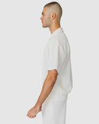 Henrik Collection | Men's Short Sleeve Button Up Shirt with Crossover Detail | Lightweight Casual Style for Effortless Comfort