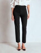 Slim-Leg Ponte Pants — Ankle-Hem Trousers