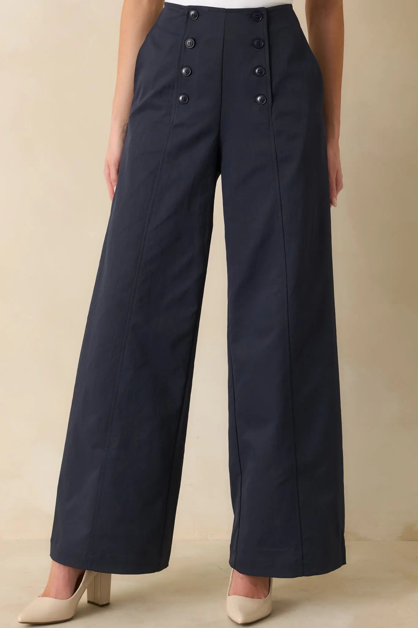 Women's Hit The Mark Navy Wide Leg Pants | 100% Polyester 5