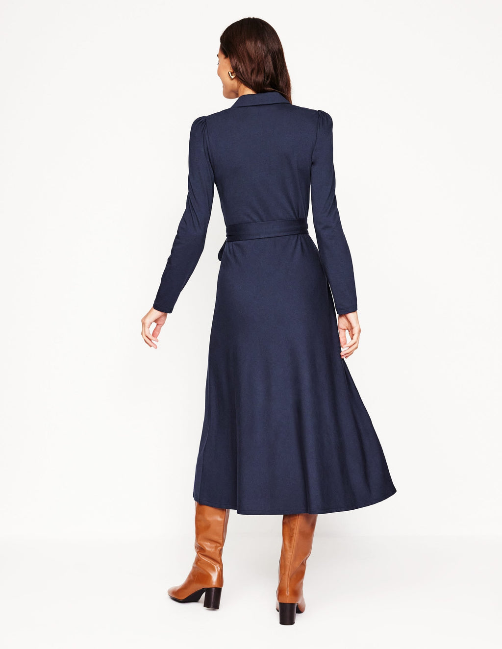 Collared Long Dress — Women's Elegant Maxi