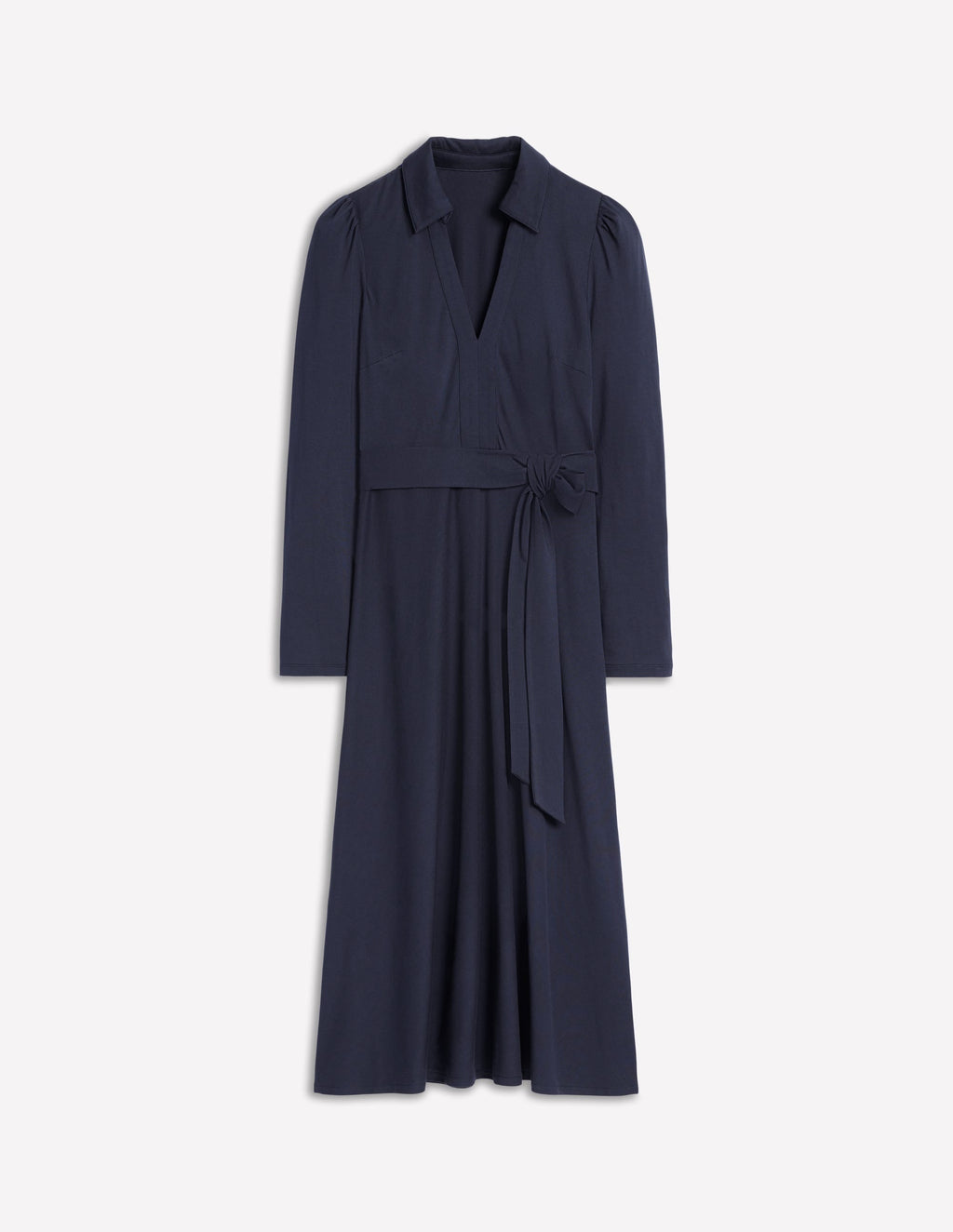 Collared Long Dress — Women's Elegant Maxi