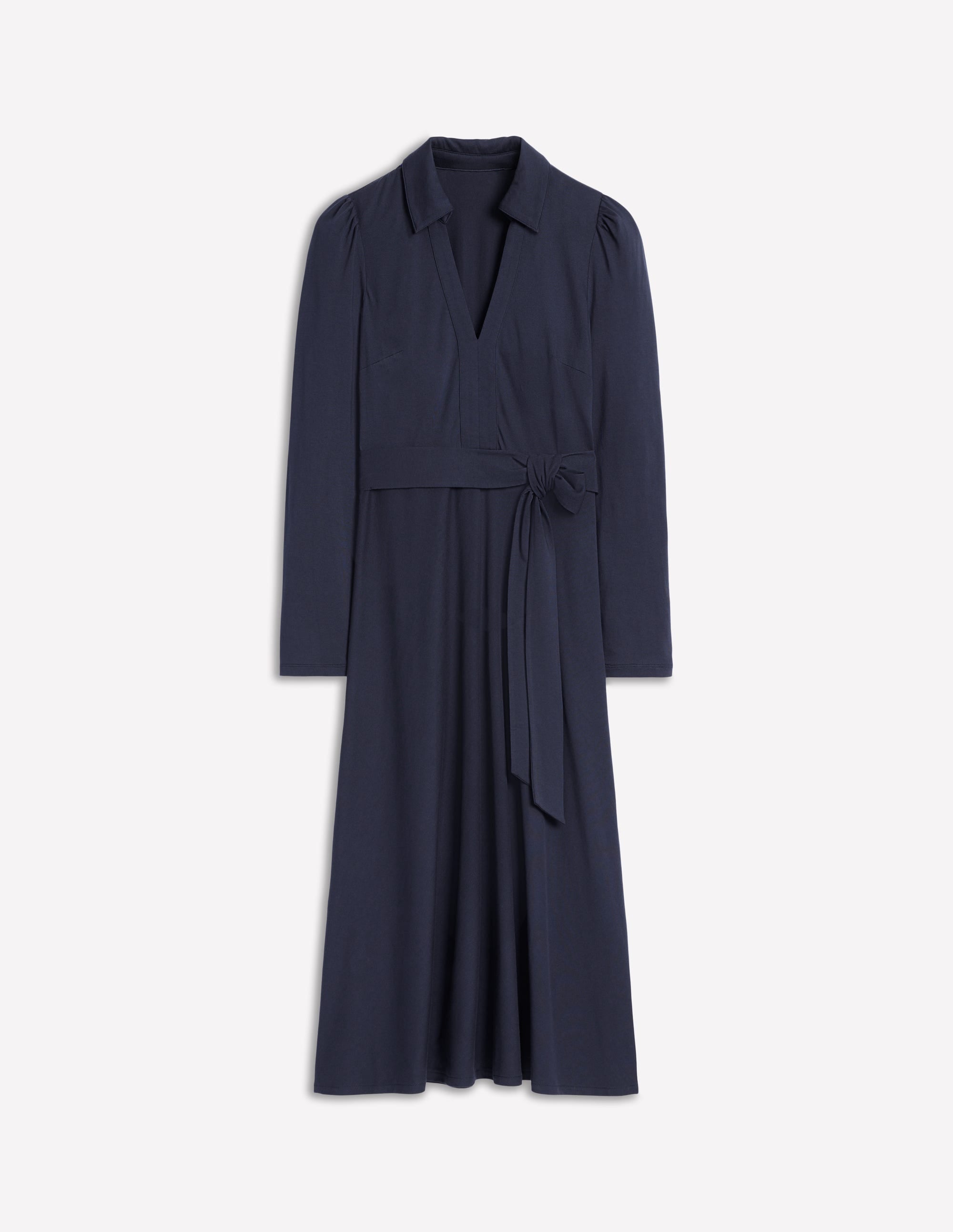 Collared Long Dress — Women's Elegant Maxi
