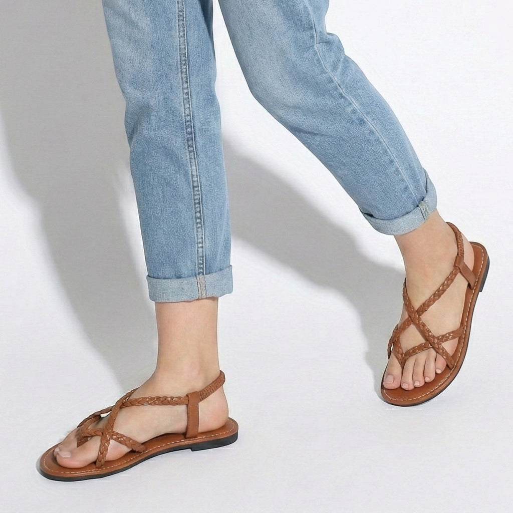 Imogen Collection | Women's Sandals with Braided Straps | Comfortable Summer Footwear for All-Day Wear