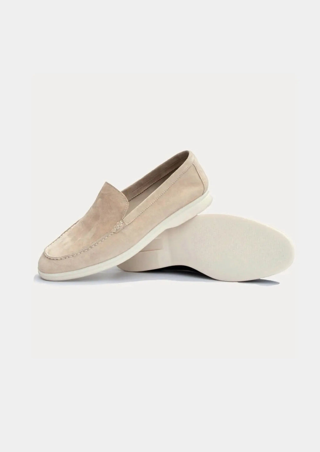 Women's Ivory Classic Suede Loafers 2