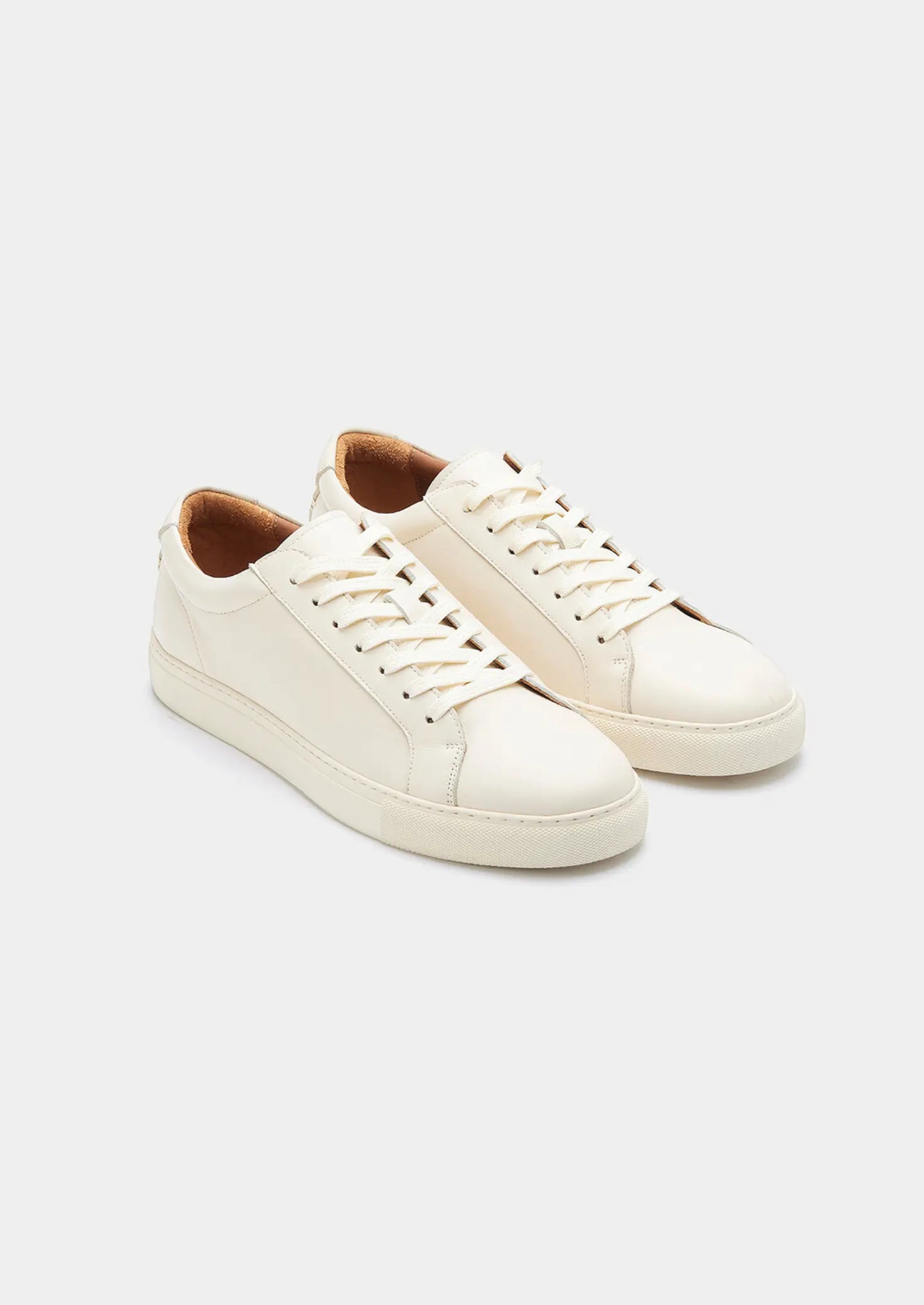 Women's Ivory Minimal Leather Sneaker 1