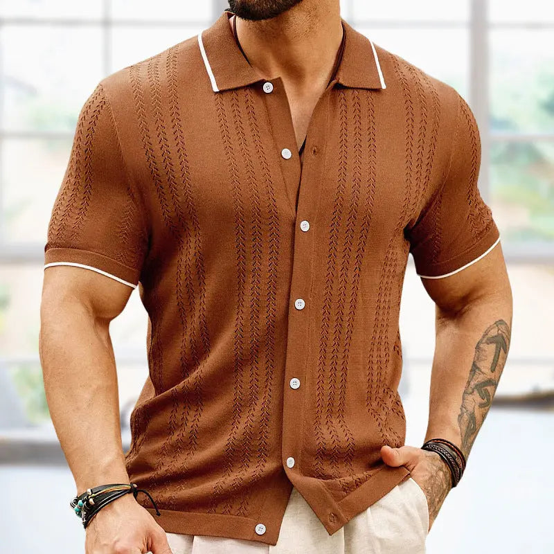 Women's Jacquard Knit Shirt | Knitted with silk-like viscose 2
