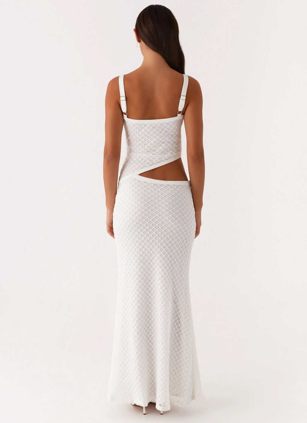 Women's Jocelyn Collection | White Maxi Dress for Women with V Neckline & Cut-Out Details | Elegant Flowing Design for E 3