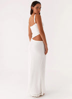 Women's Jocelyn Collection | White Maxi Dress for Women with V Neckline & Cut-Out Details | Elegant Flowing Design for E 5