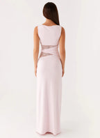 Women's Karma Collection | Maxi Dress for Women with Semi-Sheer Lace Waist | Elegant Long Dress for Glamorous Occasions  3