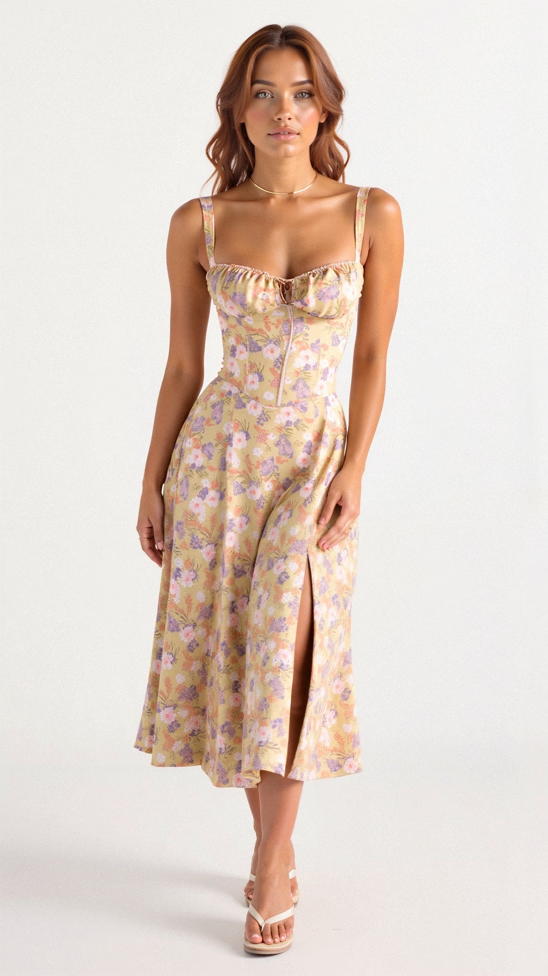 Black Midi Dress with Adjustable Straps & Flattering Silhouette –...