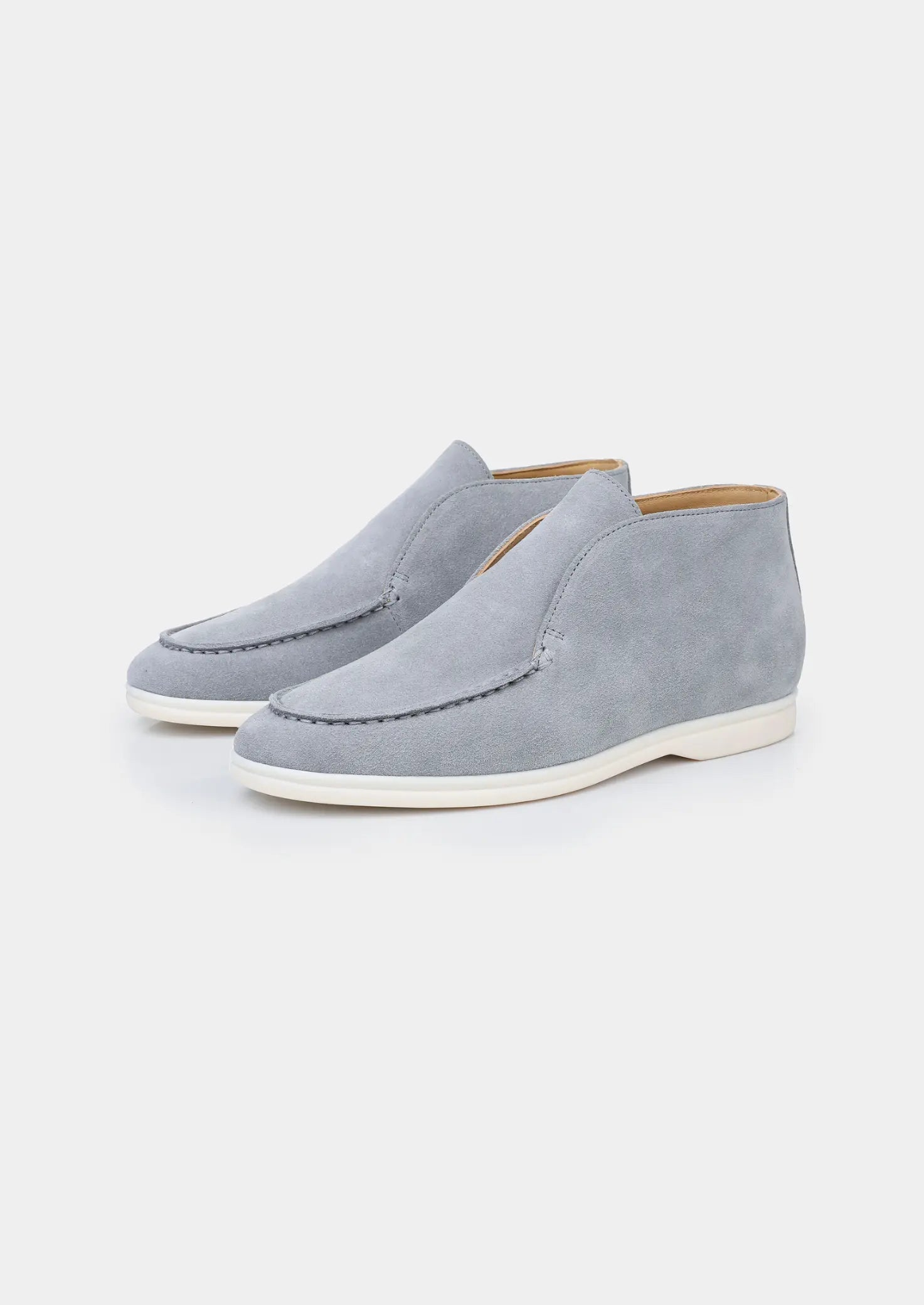 Women's Light Blue Classic Suede City Loafers 0