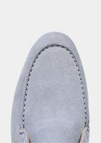 Women's Light Blue Classic Suede City Loafers 4