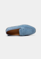 Women's Light Blue Suede Penny Seaside Espadrilles 2