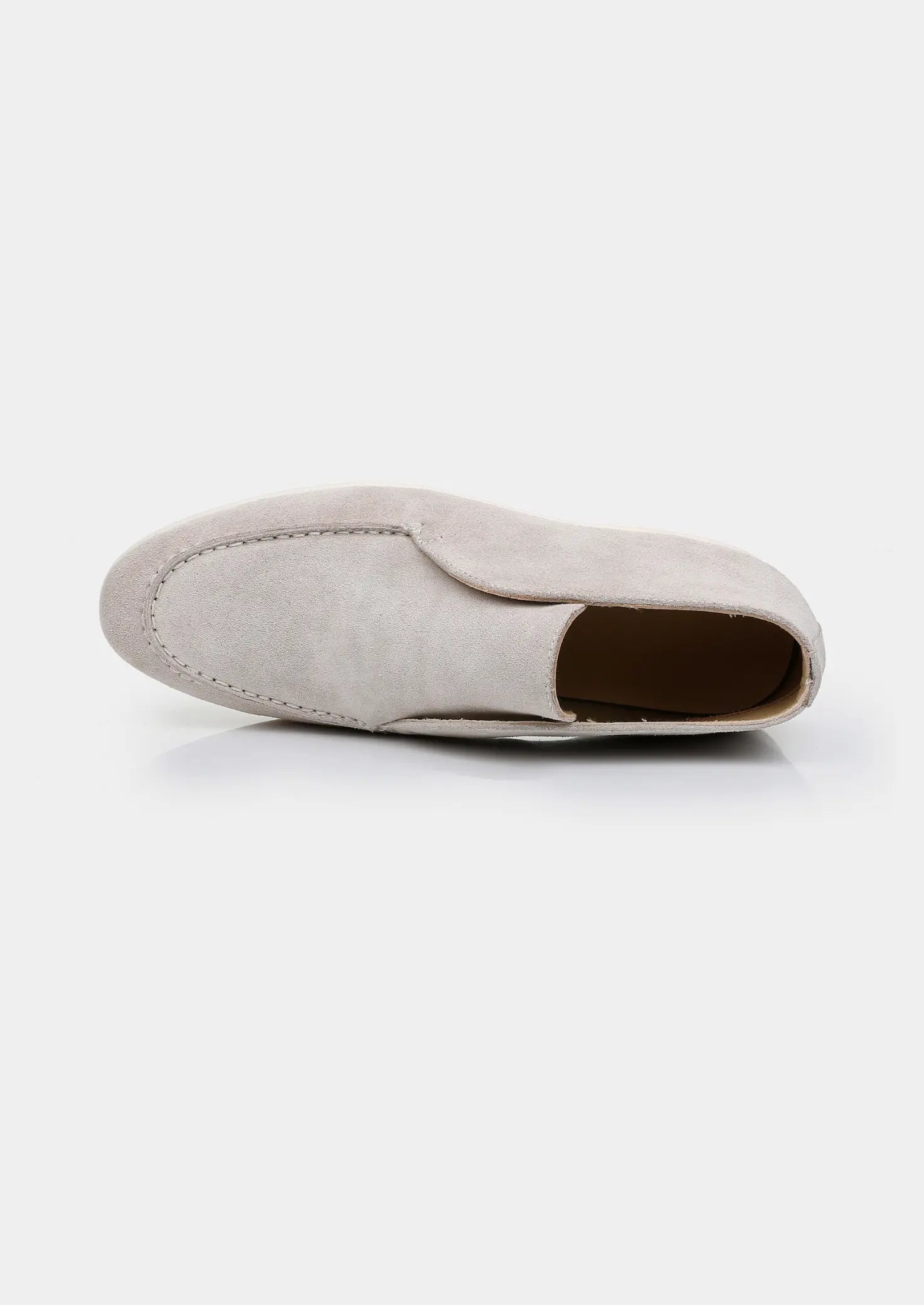 Women's Light Gray Classic Suede City Loafers 1