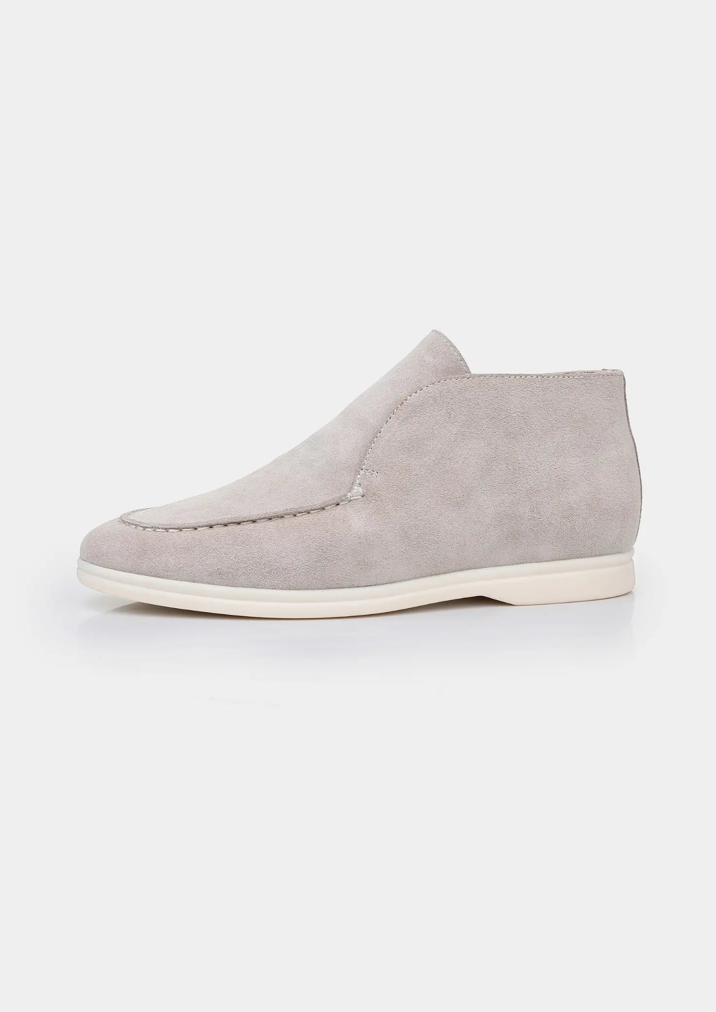 Women's Light Gray Classic Suede City Loafers 2
