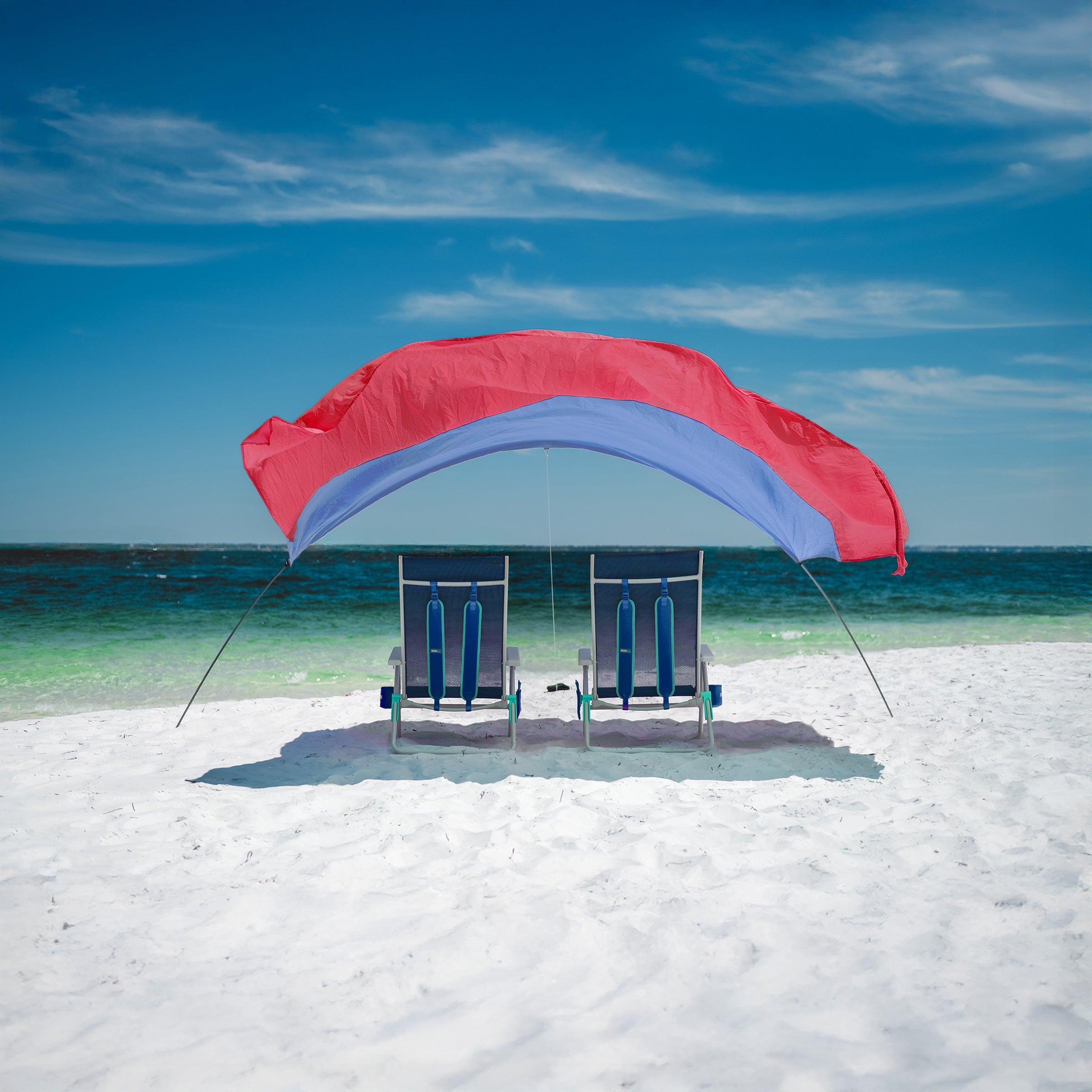 Lightweight Beach Canopy with Wind Assist for Enhanced Stability and Comfort