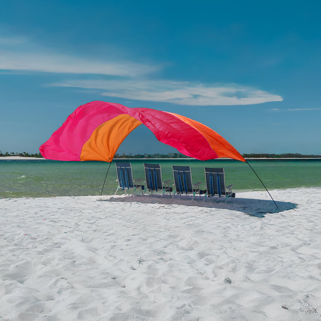 Lightweight Beach Canopy with Wind Assist for Enhanced Stability and Comfort