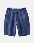 Linen-Cotton Tailored Shorts with Seamless Finish | Stylish Fit for Comfort