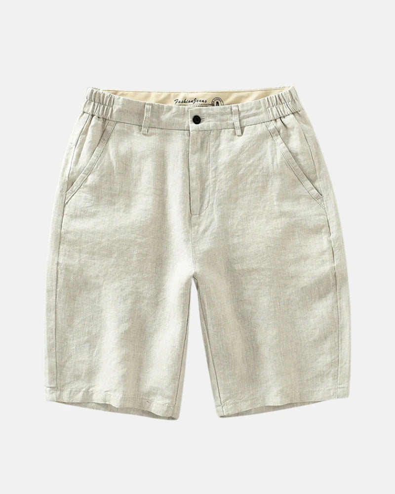 Linen-Cotton Tailored Shorts with Seamless Finish | Stylish Fit for Comfort