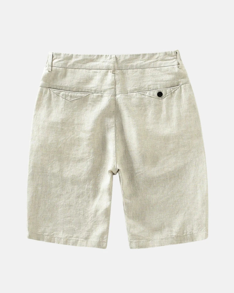 Linen-Cotton Tailored Shorts with Seamless Finish | Stylish Fit for Comfort