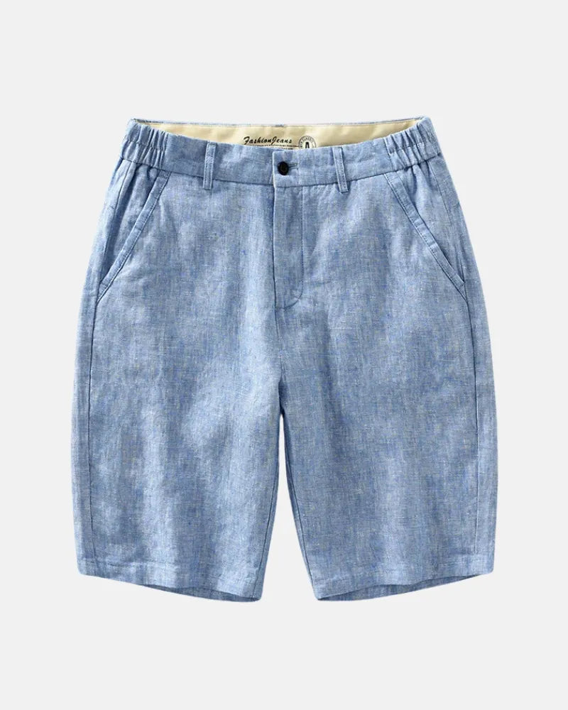Linen-Cotton Tailored Shorts with Seamless Finish | Stylish Fit for Comfort
