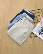 Linen-Cotton Tailored Shorts with Seamless Finish | Stylish Fit for Comfort