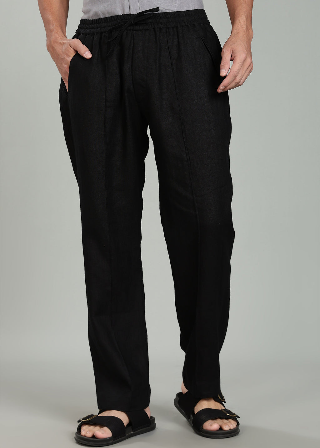 Linen Art Pants | Elastic Casual Trousers with Adjustable Drawstrings | Breathable Comfort for Everyday Wear