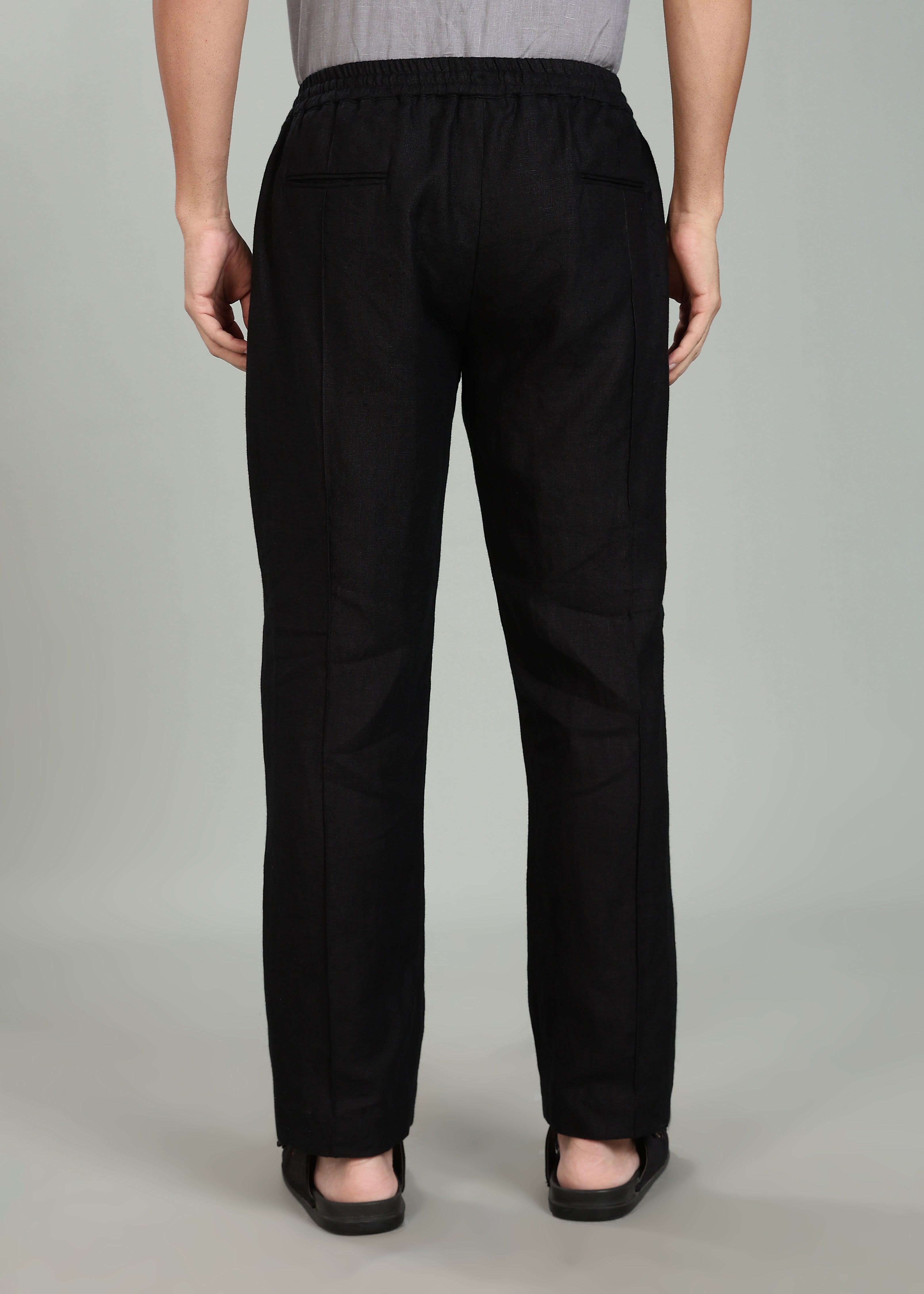 Linen Art Pants | Elastic Casual Trousers with Adjustable Drawstrings | Breathable Comfort for Everyday Wear