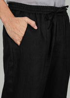 Linen Art Pants | Elastic Casual Trousers with Adjustable Drawstrings | Breathable Comfort for Everyday Wear